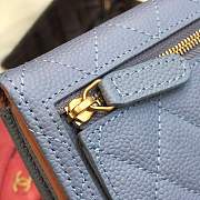 Forubags Chanel Wallet Surface blue lining pink Gold hardware 82288 - 3