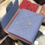 Forubags Chanel Wallet Surface blue lining pink Gold hardware 82288 - 4