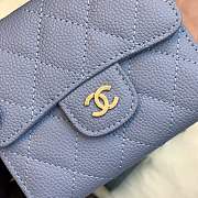 Forubags Chanel Wallet Surface blue lining pink Gold hardware 82288 - 2
