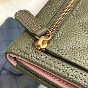 Forubags Chanel Wallet Surface green lining pink Gold hardware 82288 - 3