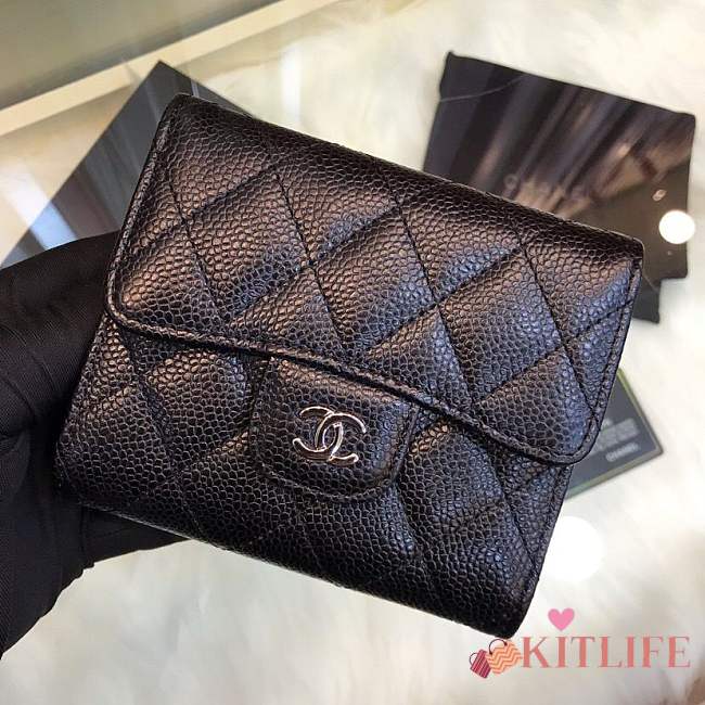 Chanel Wallet Black Silver hardware 82288 - 1