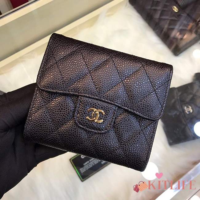 Chanel Wallet Black Gold hardware 82288 - 1