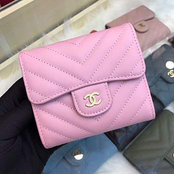 Forubags Chanel Wallet Cherry Pink Gold hardware 