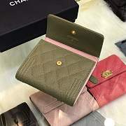 Forubags Chanel Wallet Green surface pink lining 80734 - 2