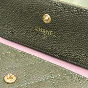 Forubags Chanel Wallet Green surface pink lining 80734 - 4