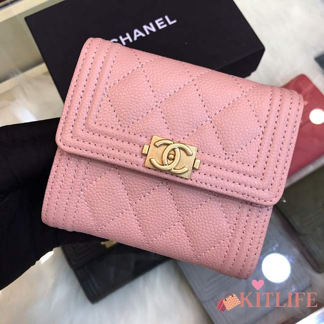 Forubags Chanel Wallet Pink surface green lining 80734 - 1