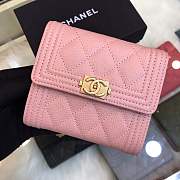 Forubags Chanel Wallet Pink surface green lining 80734 - 1