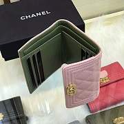 Forubags Chanel Wallet Pink surface green lining 80734 - 4
