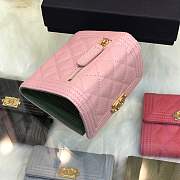Forubags Chanel Wallet Pink surface green lining 80734 - 5
