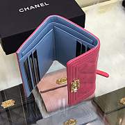 Forubags Chanel Wallet Rose surface blue lining 80734 - 3