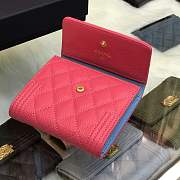 Forubags Chanel Wallet Rose surface blue lining 80734 - 6