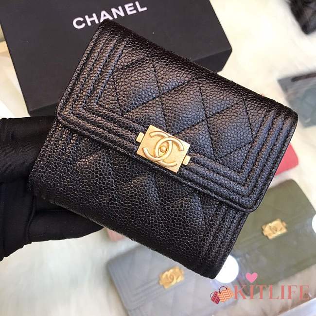 Forubags Chanel Wallet Black surface green lining 80734 - 1