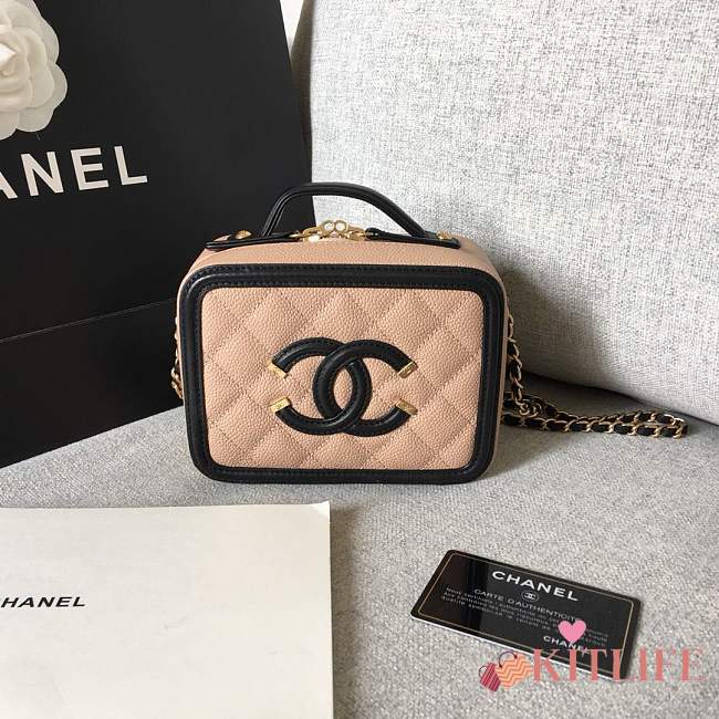 Forubags Chanel Cosmetic Bag Small Size in Nude - 1