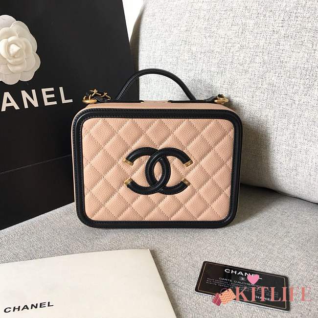 Forubags Chanel Cosmetic Bag Medium Size in nude - 1