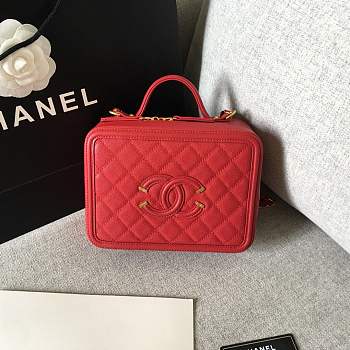 Forubags Chanel Cosmetic Bag Medium Size in Red