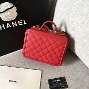 Forubags Chanel Cosmetic Bag Medium Size in Red - 6