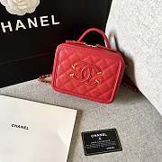 Forubags Chanel Cosmetic Bag Small Size in Red - 4