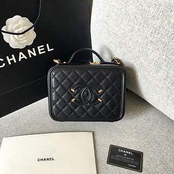 Forubags Chanel Cosmetic Bag Medium Size in Black