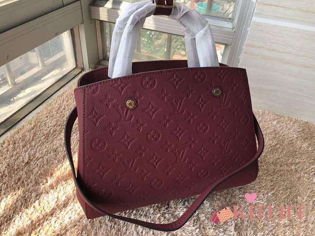 Forubags LV Montaigne in wine red M41046 - 1
