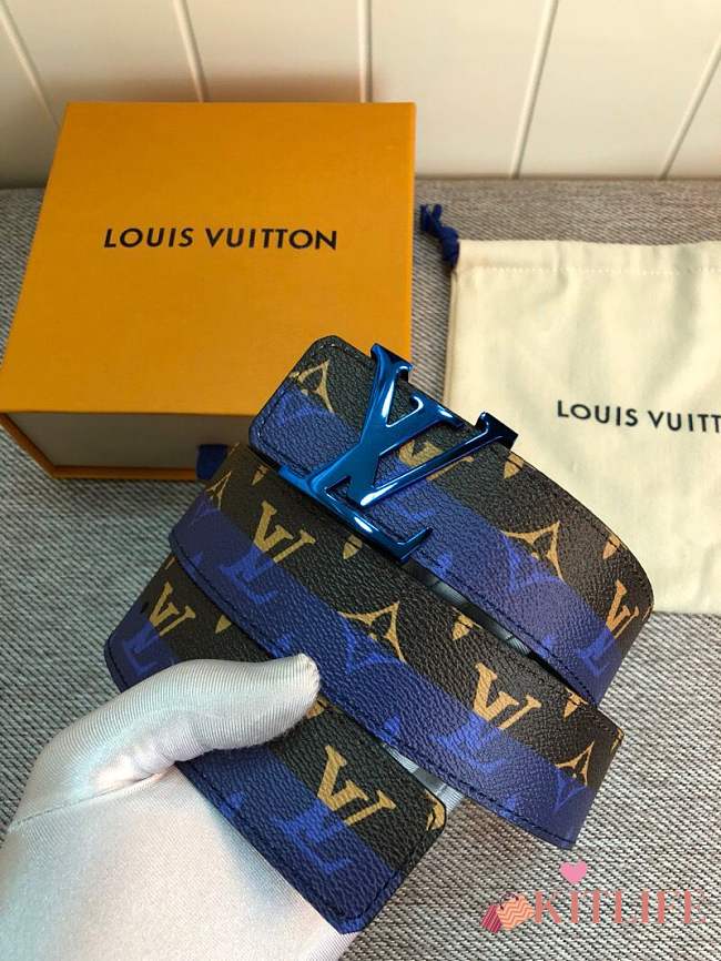 Forubags Louis Vuitton belt blue buckle - 1