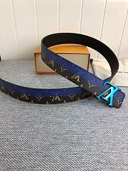 Forubags Louis Vuitton belt blue buckle - 6