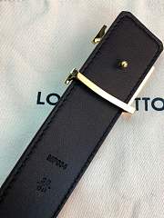 Forubags Louis Vuitton belt white&black gold buckle - 2