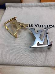 Forubags Louis Vuitton belt in black silver buckle - 4