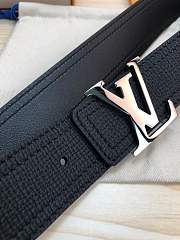 Forubags Louis Vuitton belt in black silver buckle - 5