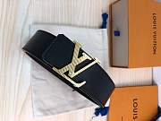 Forubags Louis Vuitton belt water ripple in black gold buckle - 6