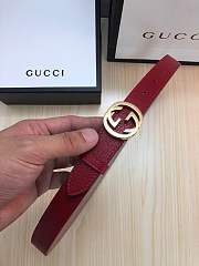 gucci belt red colour gold double G - 1