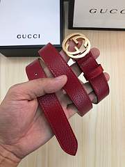 gucci belt red colour gold double G - 2