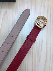 gucci belt red colour gold double G - 3