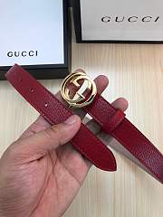 gucci belt red colour gold double G - 4