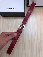 gucci belt red colour gold double G - 5