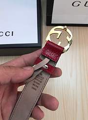 gucci belt red colour gold double G - 6