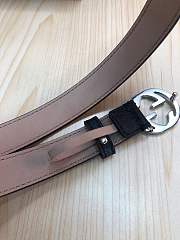 gucci belt black colour silver double G - 2