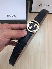 gucci belt black colour gold double G - 1