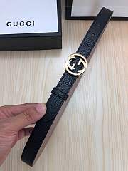 gucci belt black colour gold double G - 5