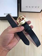 gucci belt black colour gold double G - 3