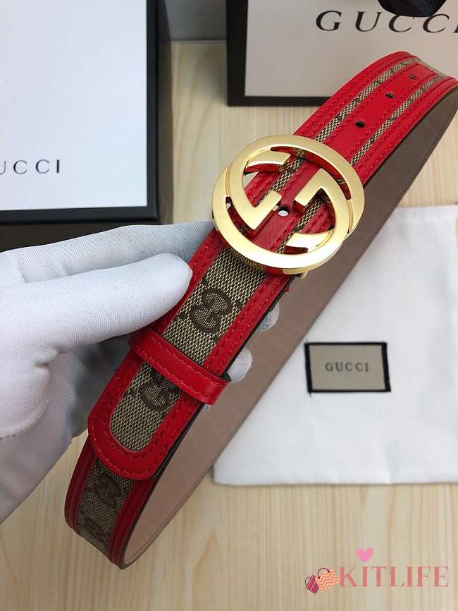 gucci belt gold double G - 1