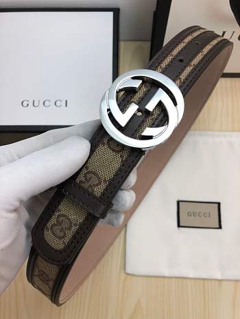 gucci belt silver GG