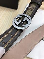 gucci belt silver GG - 2