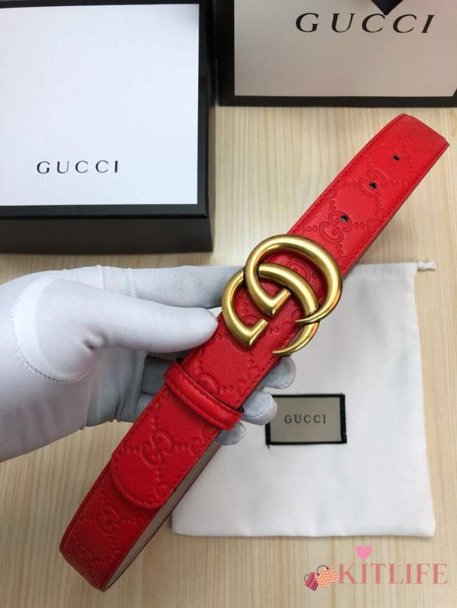 forubags gucci belt red - 1