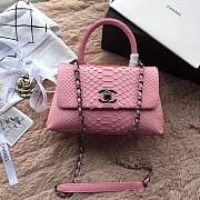 forubags chanel python bag pink - 1