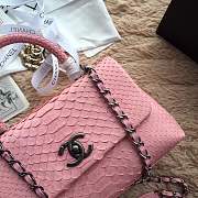 forubags chanel python bag pink - 3