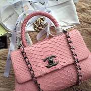 forubags chanel python bag pink - 2