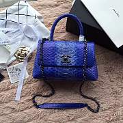 forubags chanel python bag dark blue - 1