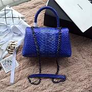 forubags chanel python bag dark blue - 2