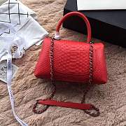 forubags chanel python bag red - 2