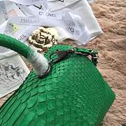 forubags chanel python bag green - 4